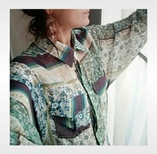 Camicia donna ADELE FADO. Tg prima. Floreale