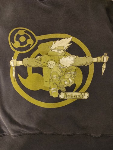 Vintage Shonen Jump Naruto Viz Media Kakashi Zip-Up Hooded Sweatshirt Size Small - Picture 3 of 12