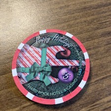 $5 hard rock guitar holidays  2012 obsolete las vegas nevada  casino chip