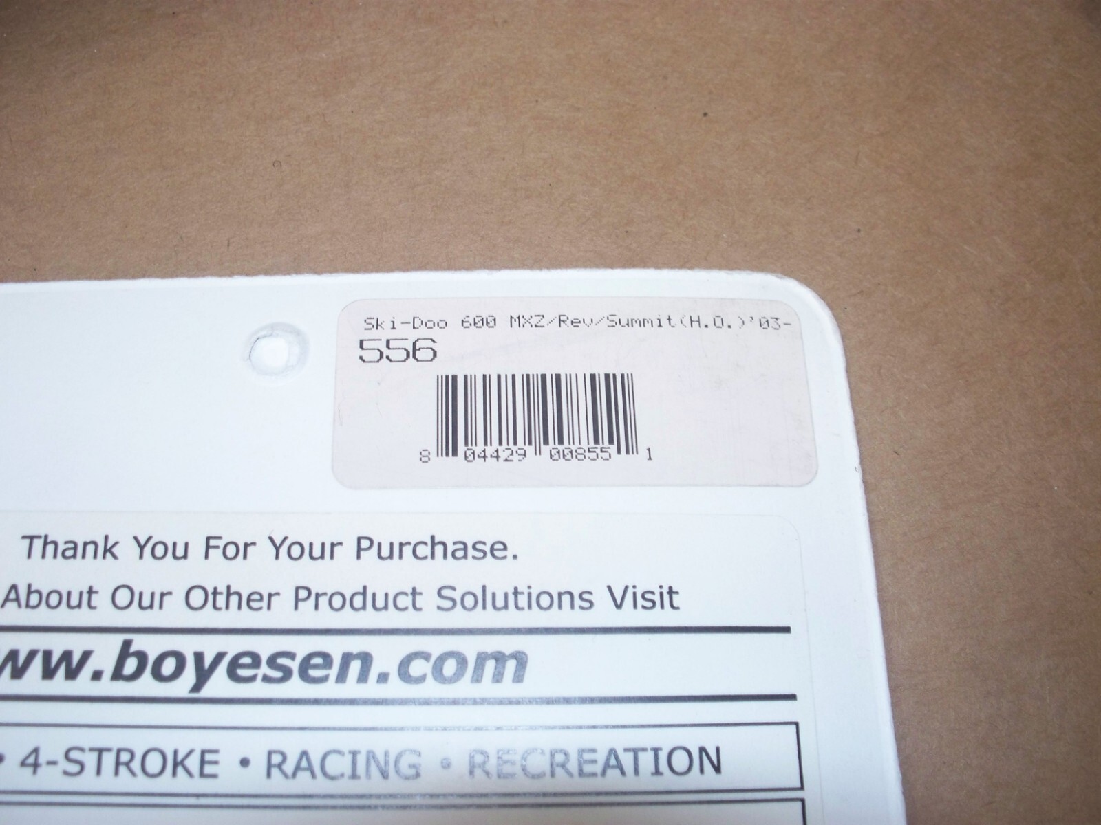 Ski Doo Snowmobile 0307 MX Z 600 H.O. REV Summit Boyesen Power Reeds