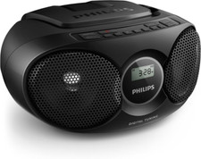 Philips Audio Lecteur CD Portable/Radio FM, Dynamic Bass Boost, Entrée Noir