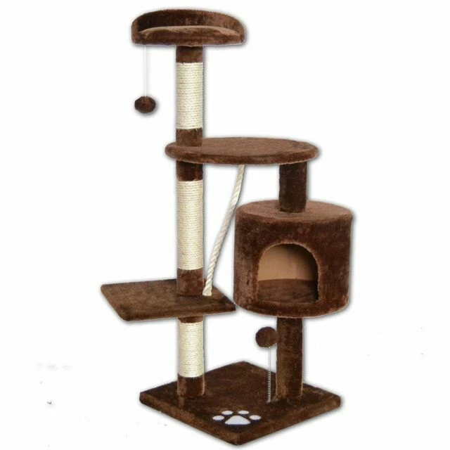 Tiragraffi e strutture albero marrone per gatti
