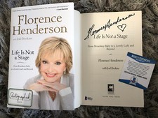 Life Is Not a Stage By Florence Henderson Signed Autographed Beckett BAS COA