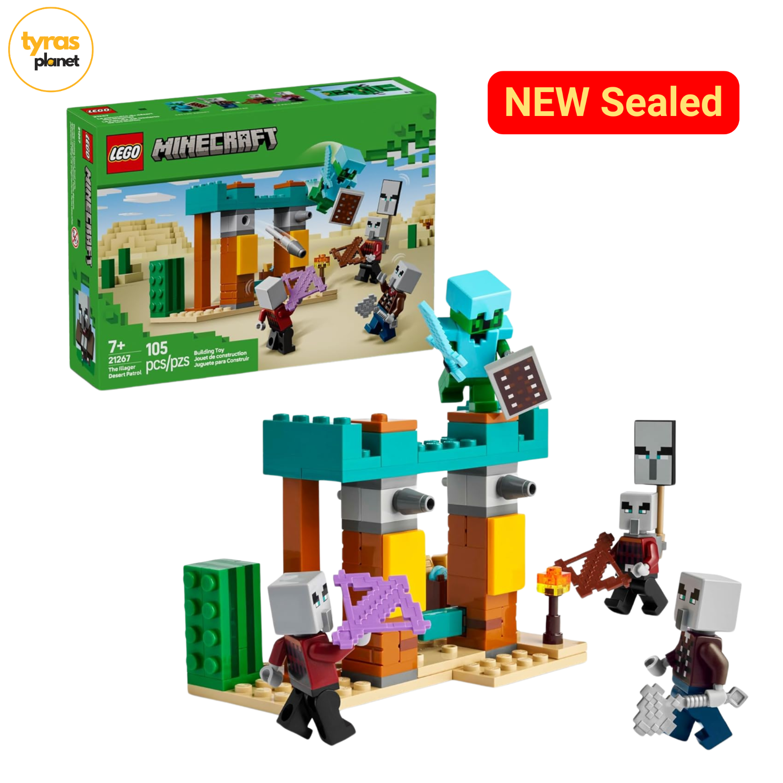 Lego 21267 Minecraft The Illager Desert Patrol Set Brand New Sealed