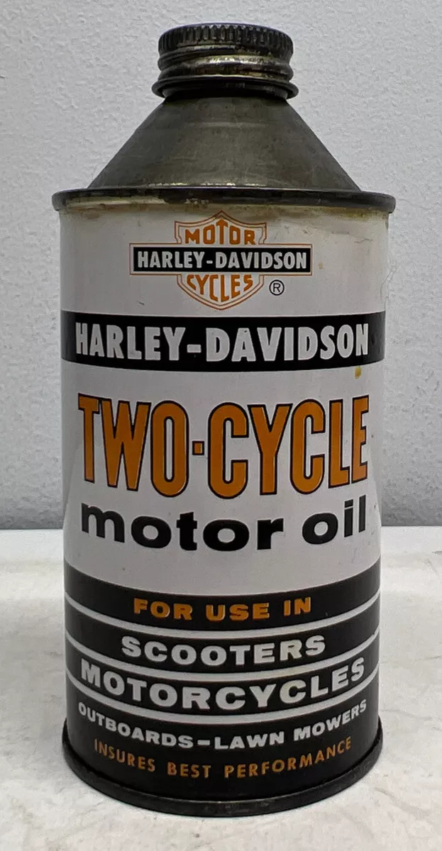 Vintage Harley Davidson Two Cycle Motor Oil Cone Top Can Old