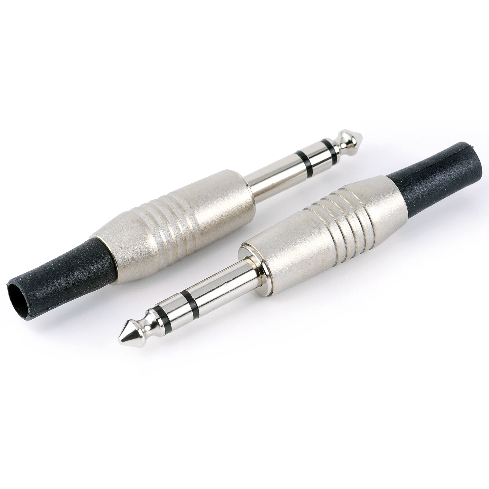 2x TRS 1/4 Inch Metal Jack Plug Stereo 6.35mm Balanced Solder Cable