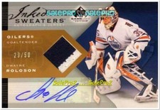 UD SP GAME SPGU 2007 DWAYNE ROLOSON INKED SWEATER GAME JERSEY AUTOGRAPH 2C /50