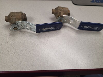 Nibco 150 SWP 800 CWP 3/8'' Bronze Ball Valve Inline, SP-110 - NOS Set of 2