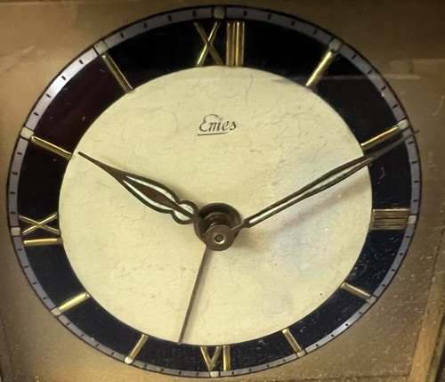 Vintage Rare German EMES Wind Up Brass Alarm Clock 2-3/8" Diameter Face WORKING - Picture 2 of 9