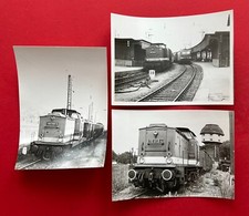 3 x DDR Eisenbahn Foto Diesellok V 100 BR 110 090-8, 110 770-5, 110 619 ( 128052