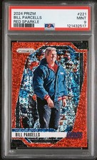 2024 PANINI PRIZM RED SPARKLE #221 BILL PARCELLS PSA 9