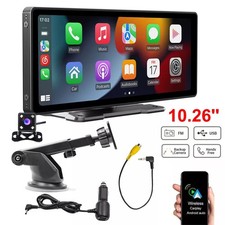 10.26" DVR With Cam Touch Screen Car Stereo Portable Apple Carplay Android Auto