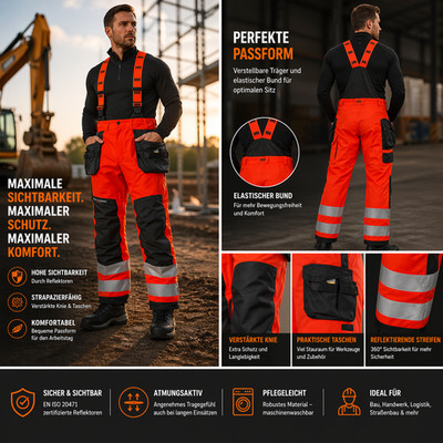 Wasserdichte Helly Hansen Alna 2.0 Herren Winter-Arbeits-Latzhose mit HellyTech