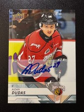 2018-19 Upper Deck CHL Aidan Dudas Owen Sound Attack Autographs (#28)