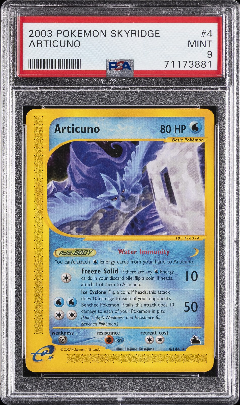 2003 POKEMON SKYRIDGE #4 ARTICUNO PSA 9