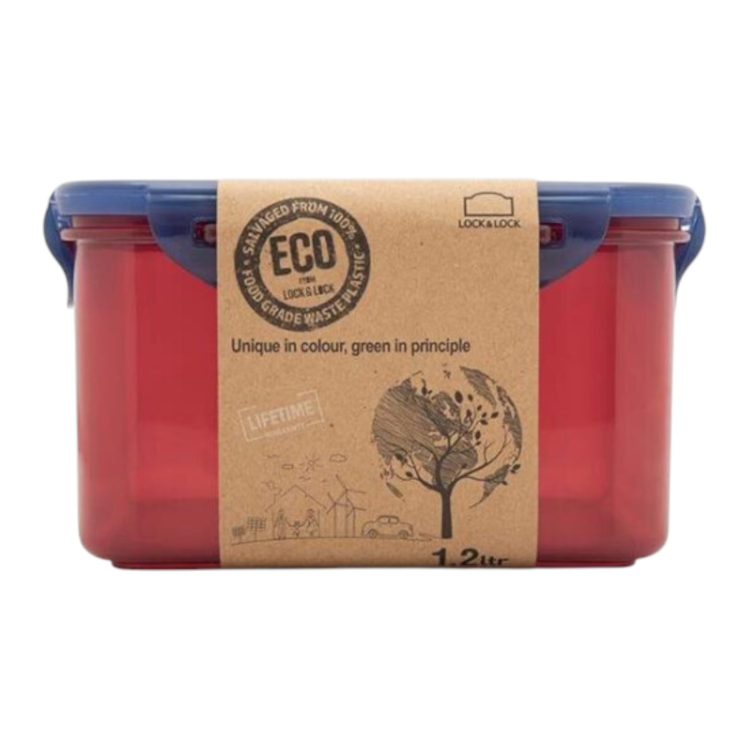 LocknLock Eco Food Storage Container Airtight BPA Free Kitchen Snack Box 1.2L