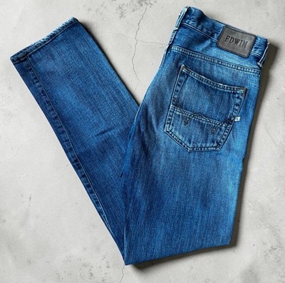 Edwin ED-80 Selvedge Slim Tapered Men's Light Blue Denim Jeans - W32 L32