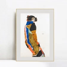 Framed Canvas Giclee Print The Dancer Moa by Egon Schiele Wall Art Home Decor
