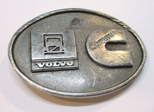 Vintage 2010's Volvo Trucks Cummins Diesel Engines Solid Pewter Oval Belt Buckle