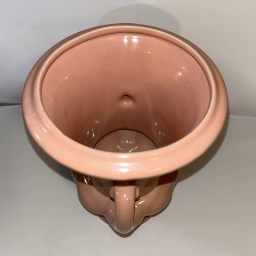 Vintage Mid Century Modern Abingdon USA Pottery Pink Handle Urn Trophy Vase MCM! - Picture 10 of 15