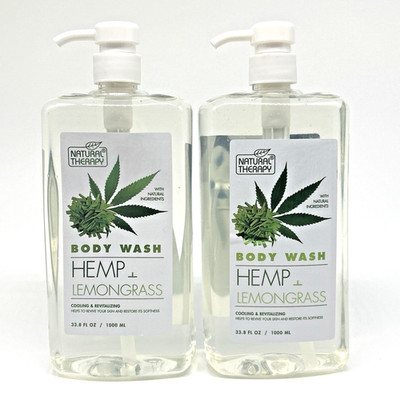 Natural Therapy Hemp + Lemongrass Hydrating Body Wash, 2-Pack (33.8 oz) 