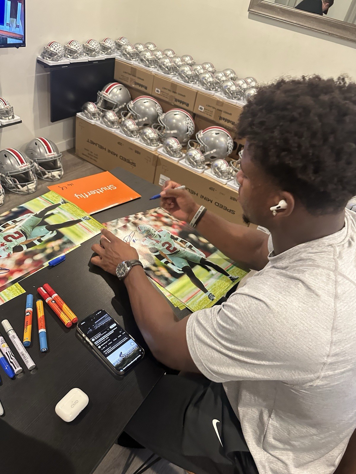 Caleb Downs Autographed Signed Photo 11x17 Ohio State Football JSA Cert