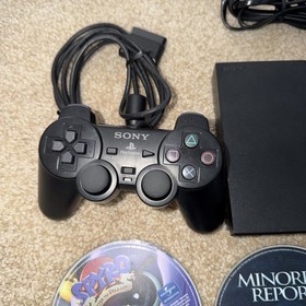 PlayStation 2 Slim w/ Controller, Cables, Memory Card, and Games [TESTED/WORKS]