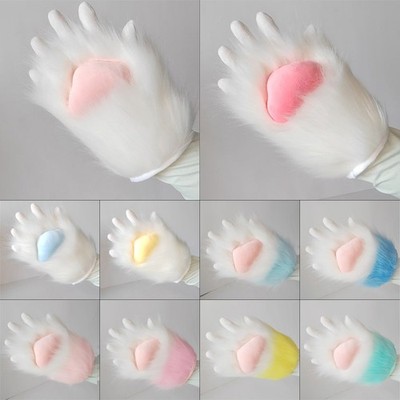 Kawaii Furry Cosplay Gloves Fursuit Claw Costume Beast Claw Gloves Cosplay Props