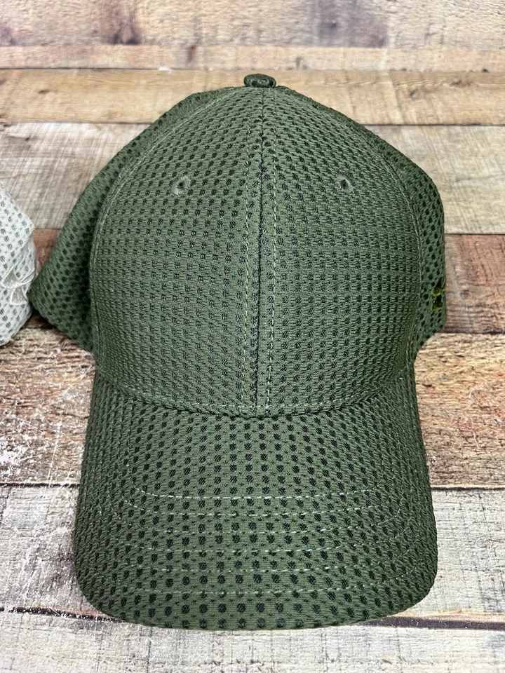 Lot of (2) Under Armour UA Tactical Hat Cap StretchFit Hats  L/XL Green Beige - Image 2 of 4