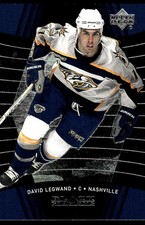 1999-00 Upper Deck Black Diamond #49 David Legwand Nashville Predators Card