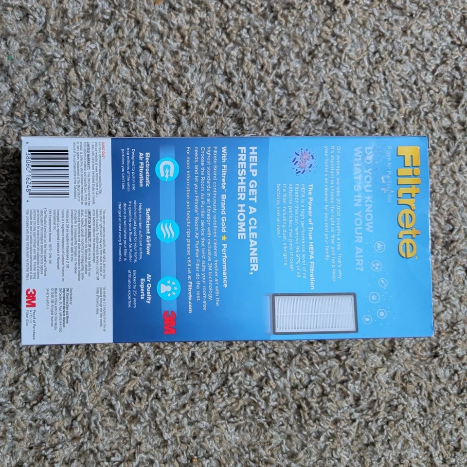 NEW Filtrete 3M A/D/H Advanced Allergen Bacteria Virus HEPA Air Purifier Filter- - Image 2 of 4