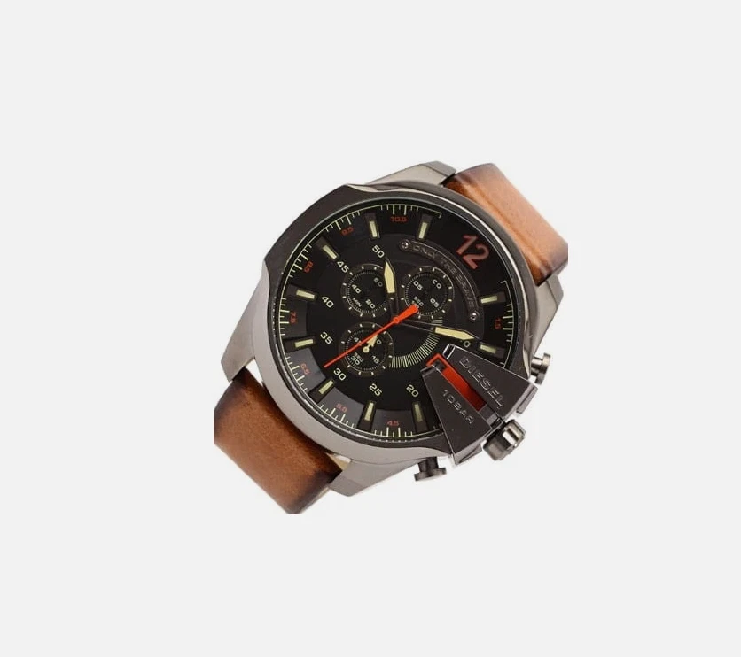 Diesel Mega Chief 51mm Edelstahl-Gehäuse Braun Armband (DZ4343) - Bild 3 von 4