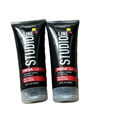 2 Pack- L'Oreal Paris Studio Line Mega Gel for Max Hold, 6.8 fl oz