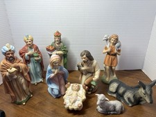 Vintage HOMCO Nativity Set 5260 Bisque Porcel...
