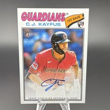 Topps Heritage Real One Autographs 2024 Rookie C.J. Kayfus Guardians Baseball