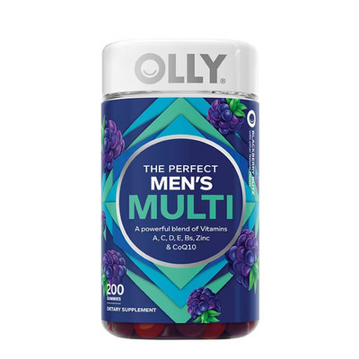 OLLY Men s Multivitamin Gummy Health & Immune Support Blackberry 200 Ct