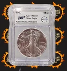 1989 American Silver Eagle ASE ICG MS70 Austin Hutto Auto-Signed (AA24)