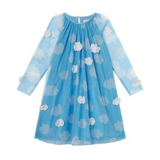 Stella Mccartney Kids Tulle Cloud Detail Dress, Size 12