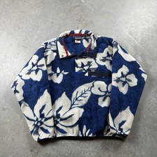 Patagonia Spice Garden Synchilla Snap-T Fleece Size L Pullover Sweatshirt Blue