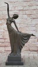 Signed D.H.Chiparus bronze statue, art deco dancer sculpture Decorative Figurine