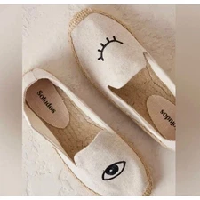 Soludos Women's Jason Polan Wink Espadrilles Smoking Slippers Anthropologie 6.5