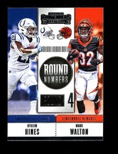 2018 Contenders Round Numbers #RNA-HW Nyheim Hines Mark Walton RC QTY