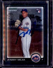 2009 Bowman Chrome RC #187 NY Mets  Jenrry Mejia Auto/ Signed IP