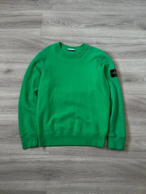 Green Stone Island crewneck sweatshirt in size S