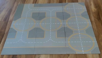 Lot of 9 VINTAGE 10x10 LEGO City Streets Road Landing Pad Base Plates  