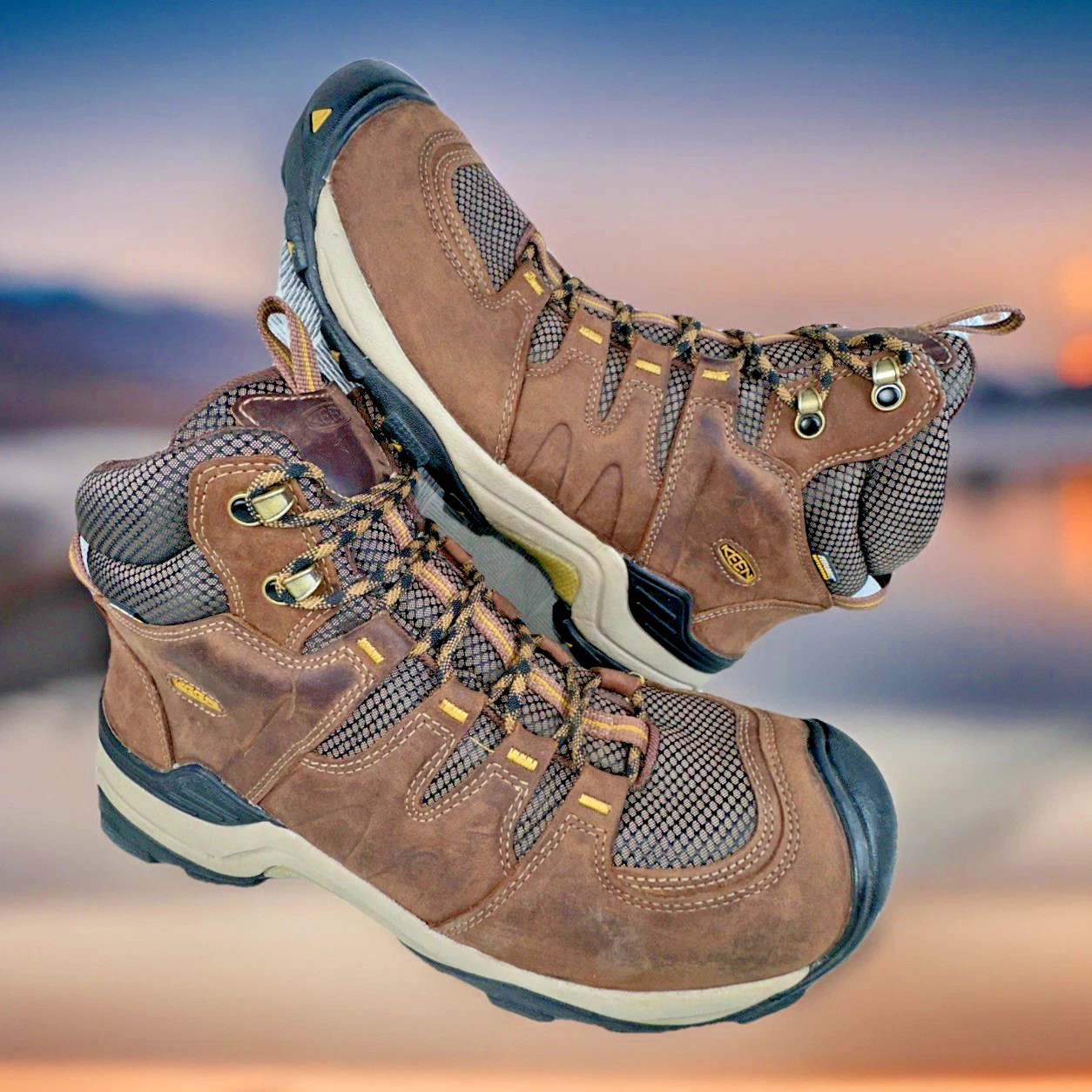 Keen Gypsum II 1015298 Mens Size 12 Brown Leather Waterproof Hiking Boots