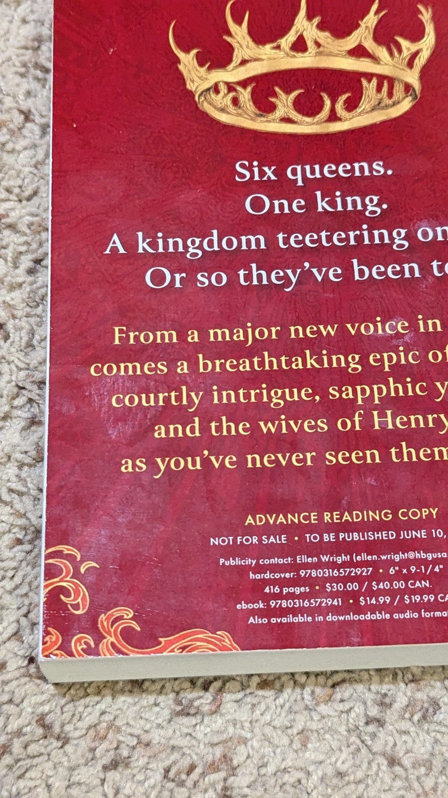 Six Wild Crowns by Holly Race ARC Advance Readers' Edition 