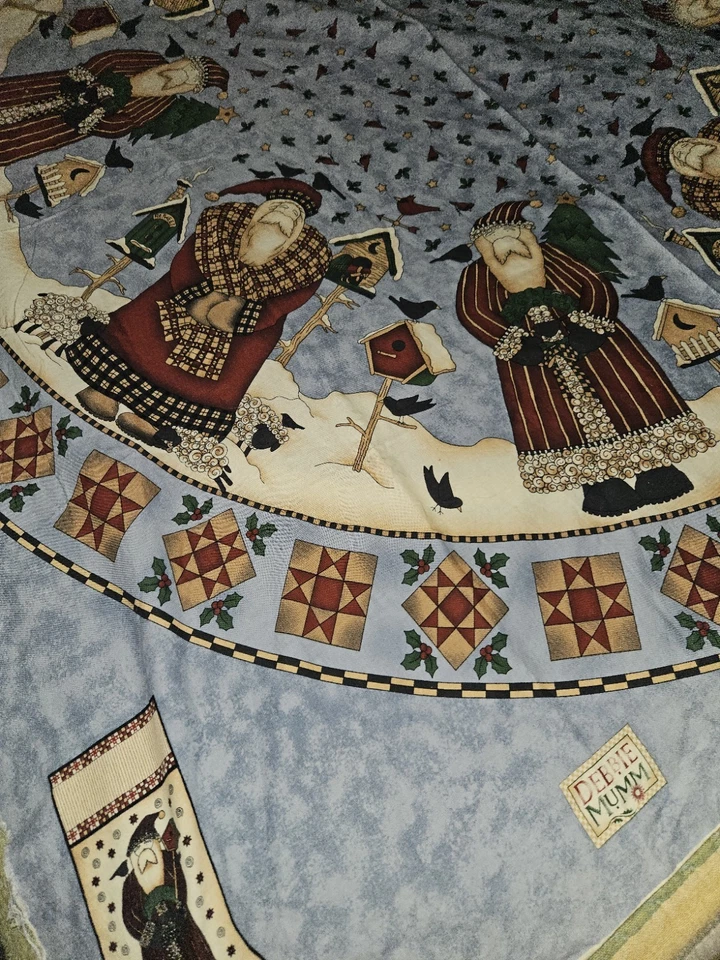 Panel de falda de árbol de Navidad retweet de Santa por Debbie Mumm tela de algodón 57 X 58" Foto 2 de 4