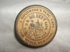 post civil war union us army goldmark's u.s. musket caps tin box container 1867