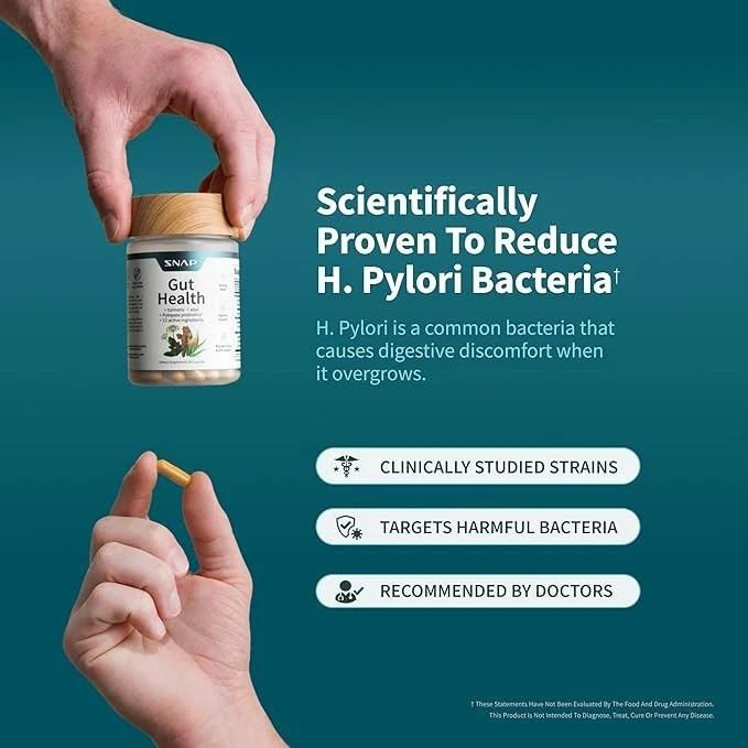 SNAP Gut Health Supplement With Tumeric Aloe Probiotic Helps Digestion Bloat Two - Image 2 of 4